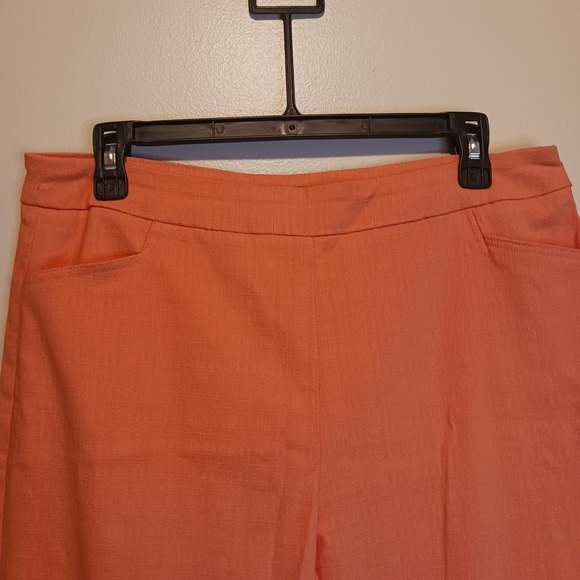 Lauren & Riley Coral Peach
Textured Capri Short Pants Peddle Pushers L - Picture 2 of 5